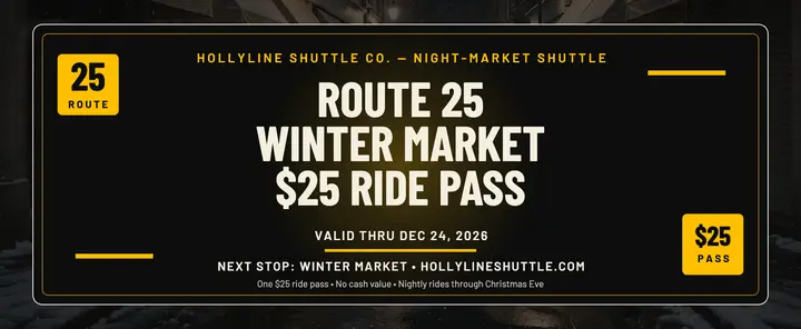 Hollyline holiday shuttle gift voucher template