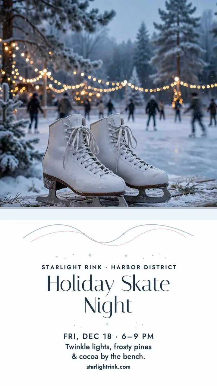 Starlight Rink holiday skate night story template