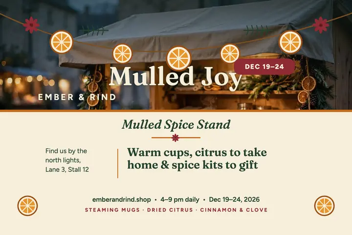 Ember and Rind mulled spice postcard template