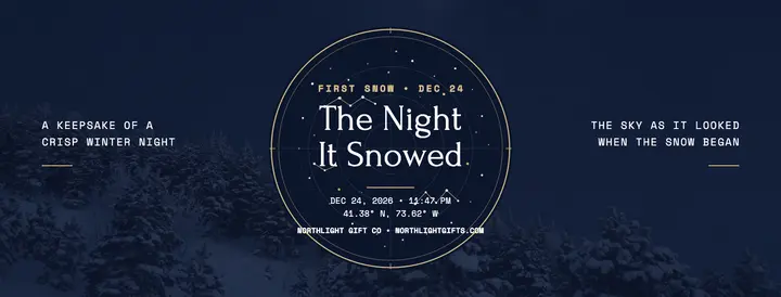 Northlight first snow star map cover template