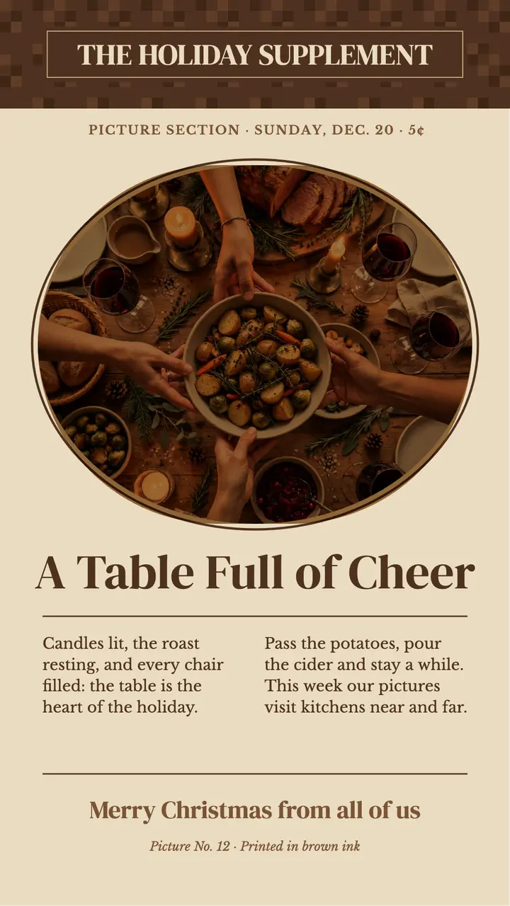 Holiday picture supplement story template