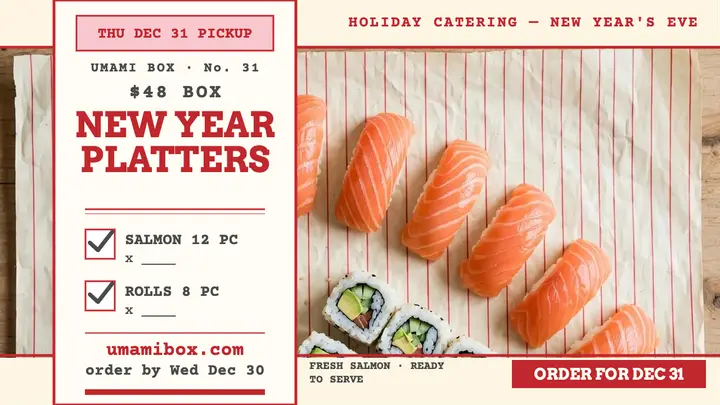 Umami Box New Year sushi platters order thumbnail template