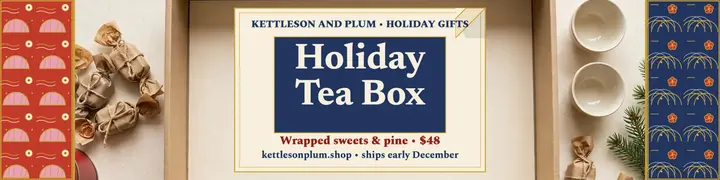 Kettleson and Plum holiday tea gift banner template