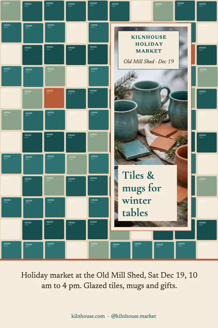 Kilnhouse holiday tile market poster template