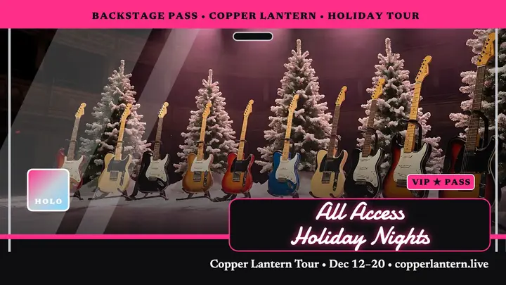 Copper Lantern holiday tour laminate pass template