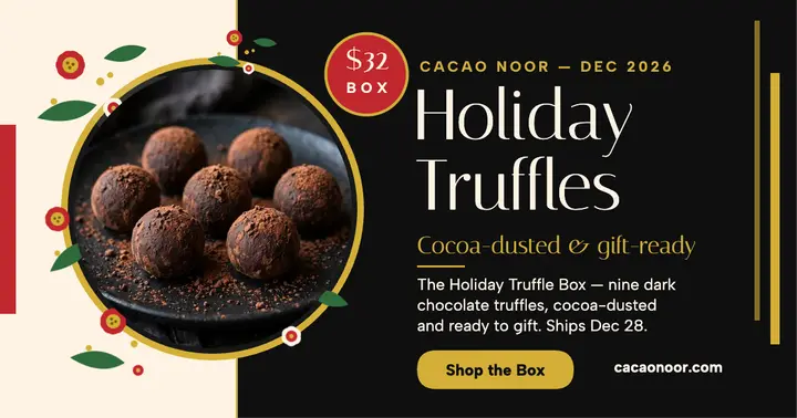 Cacao Noor holiday truffle lacquer post template