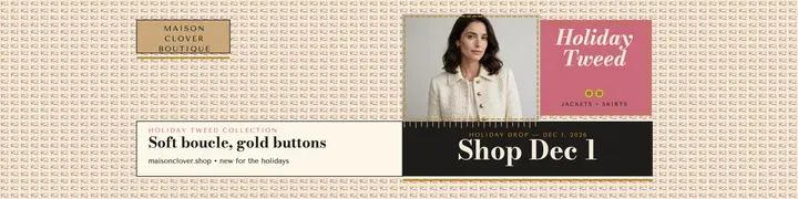 Maison Clover holiday tweed banner template