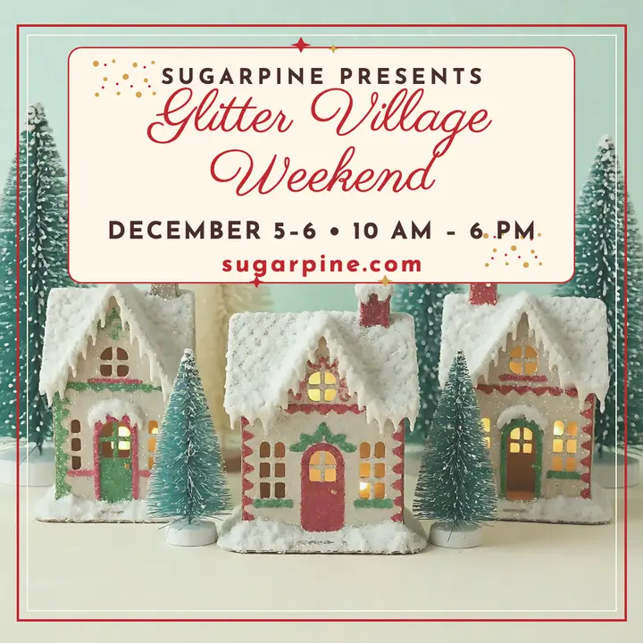 Sugarpine glitter village market post: holiday market post template