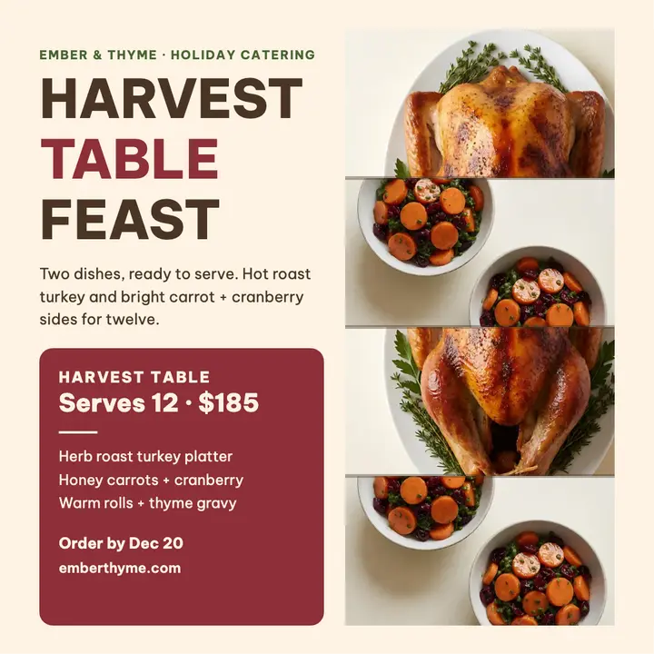 Ember and Thyme harvest menu weave template