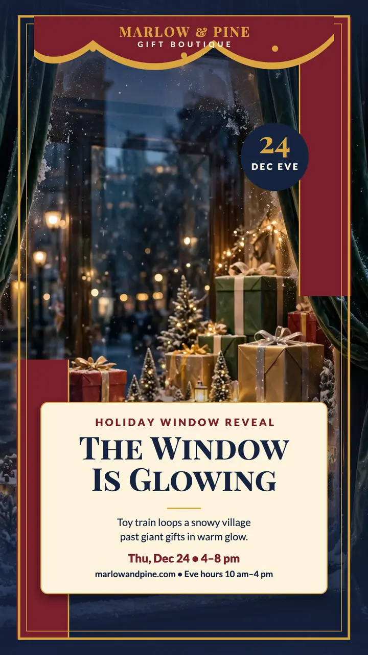 Marlow and Pine glowing window story template