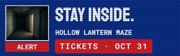 Hollow Lantern Maze alert screen banner template