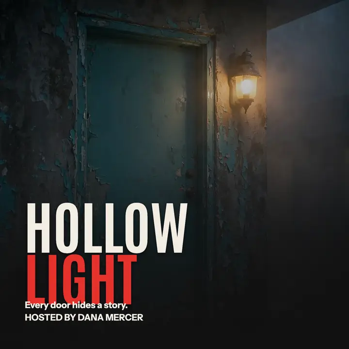 Hollow Light true crime podcast cover template
