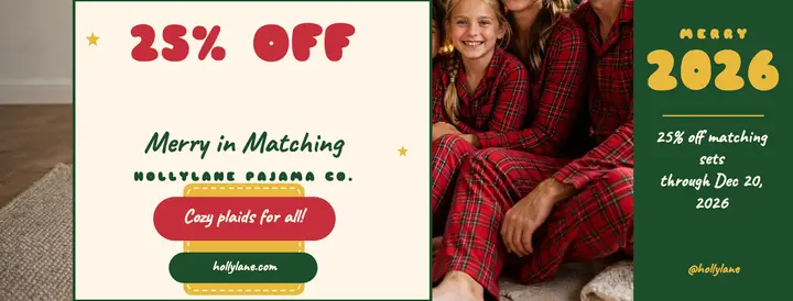 Hollylane matching pajamas Christmas cover template
