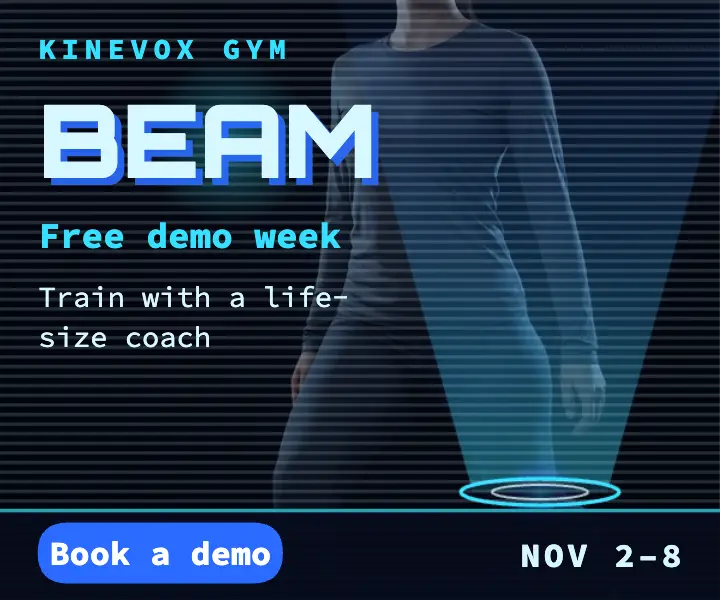 Kinevox holo-coach demo week gym ad template