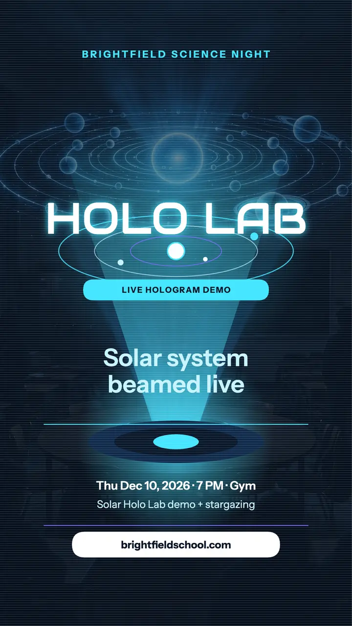Brightfield Holo Lab science night story template