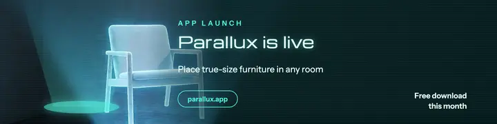 Parallux AR furniture app launch LinkedIn banner template
