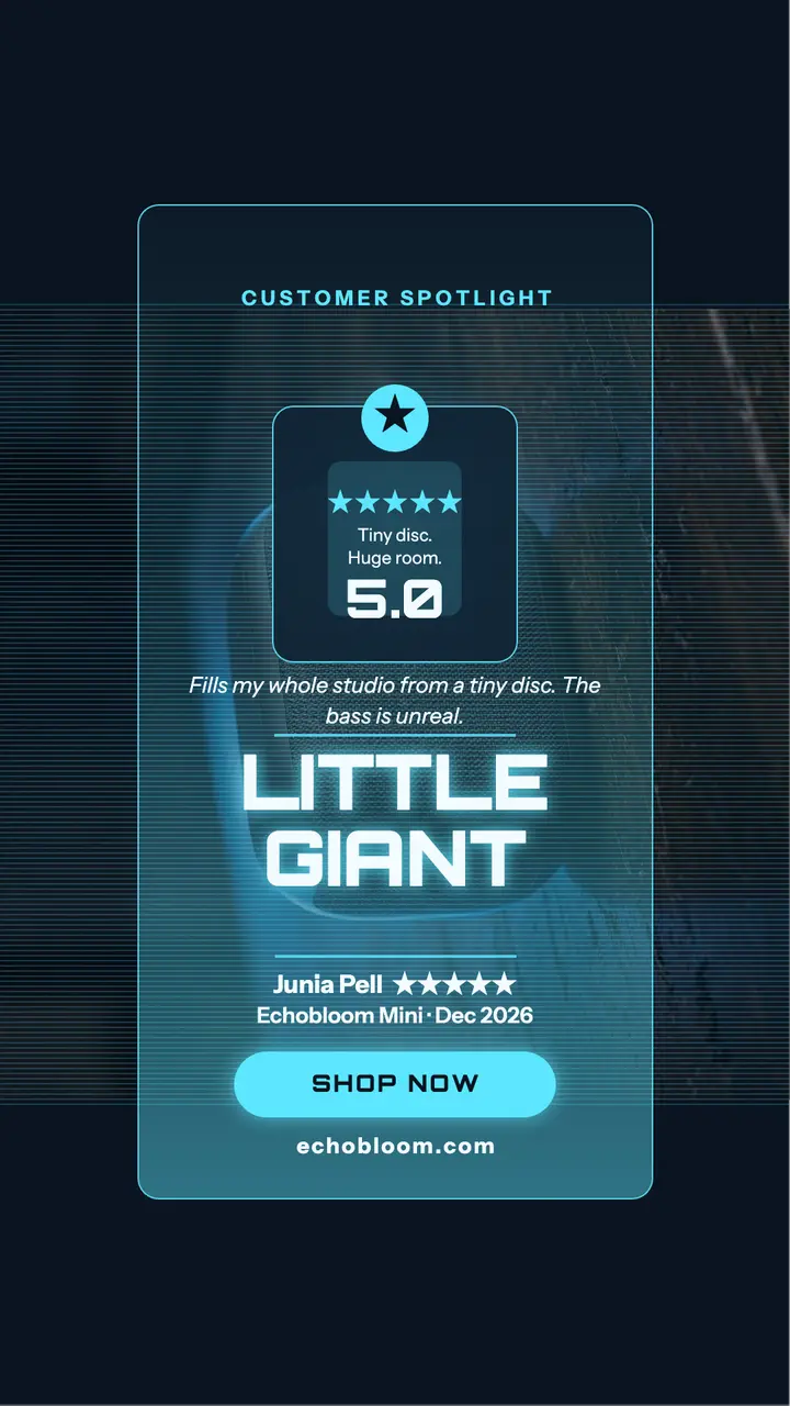 Echobloom Mini hologram review story template