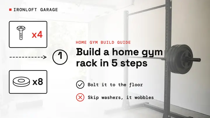 Home gym rack build in 5 steps thumbnail template
