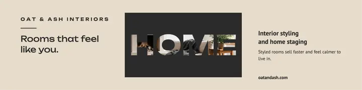 HOME interior styling banner template