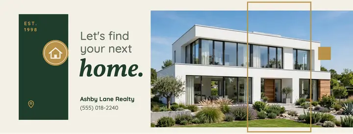 Home real estate agency cover template
