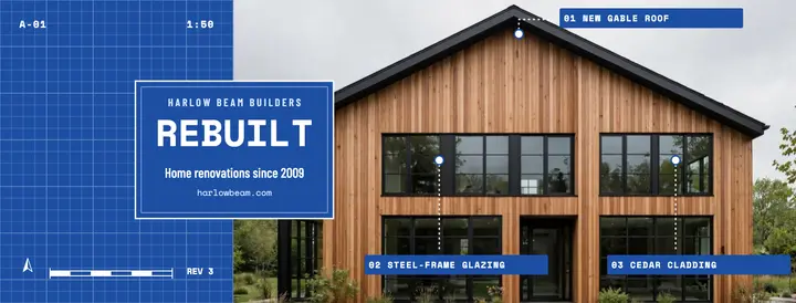 Home renovation, blueprint template