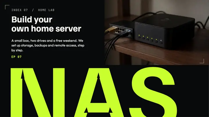 Build a home server thumbnail, ink-trap tech type template