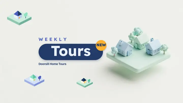 Doorsill Home Tours channel banner: home tour youtube banner template