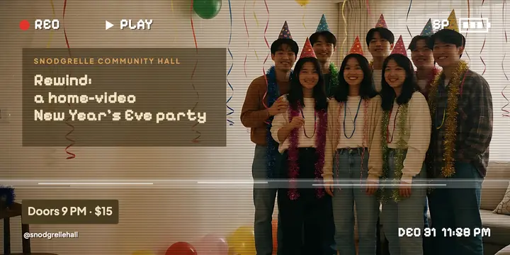 Home-video New Year's Eve party X post template