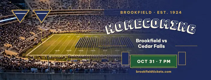 Brookfield homecoming game varsity cover template