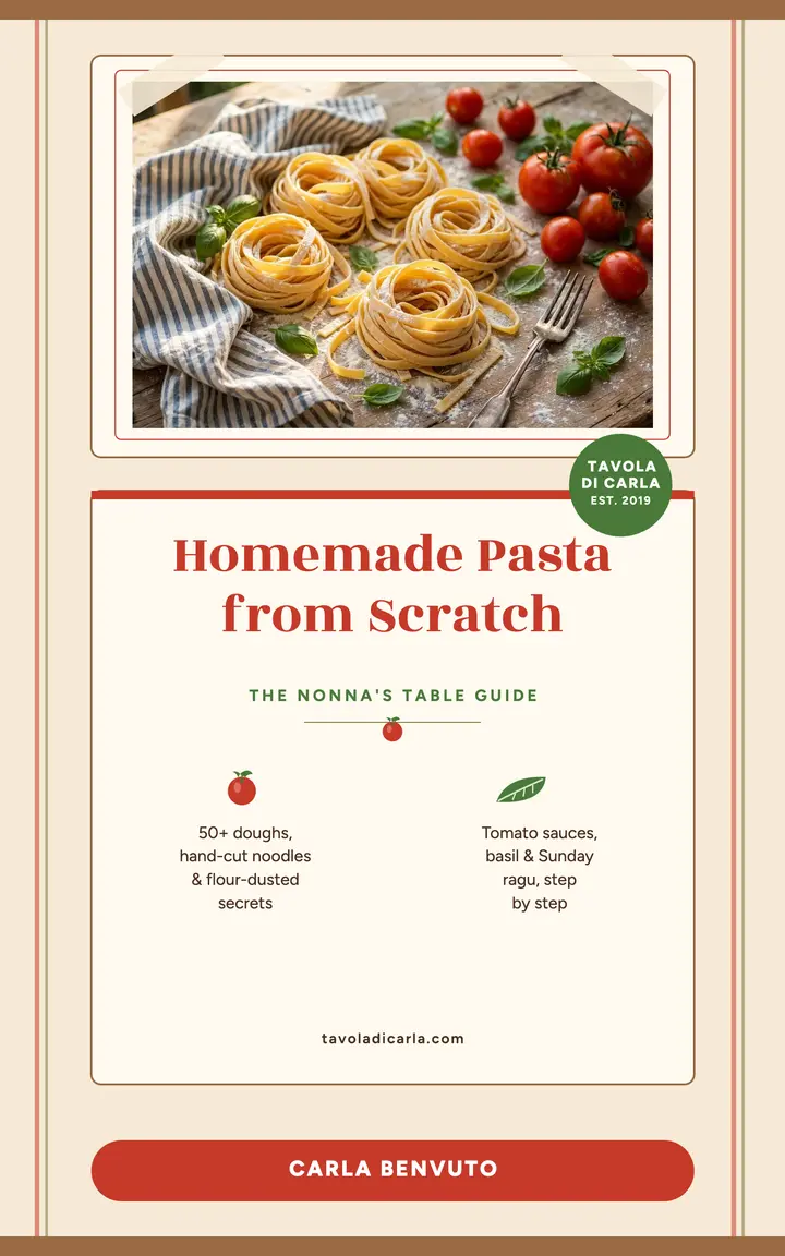 Homemade pasta from scratch ebook, Carla: pasta ebook cover template