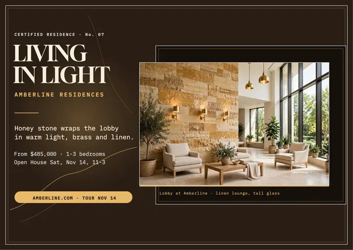 Amberline Residences lobby condo sheet template
