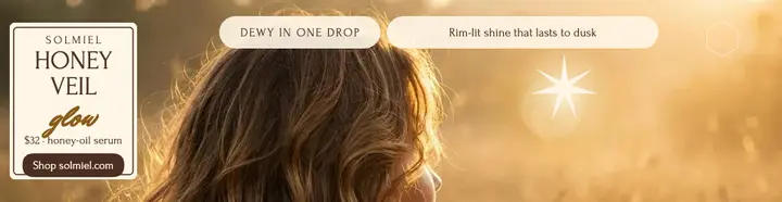 Solmiel Honey Veil serum billboard template