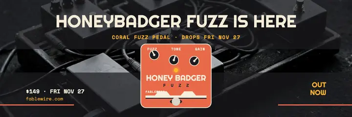 Honeybadger Fuzz pedal drop header template
