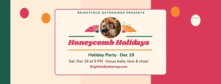 Honeycomb holiday party cover template