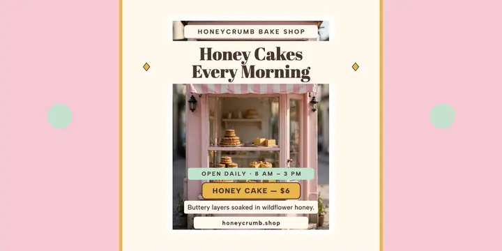 Honeycrumb Bake Shop symmetric post template