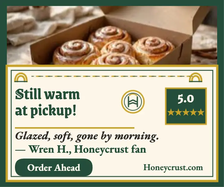 Honeycrust bakery customer review ad template