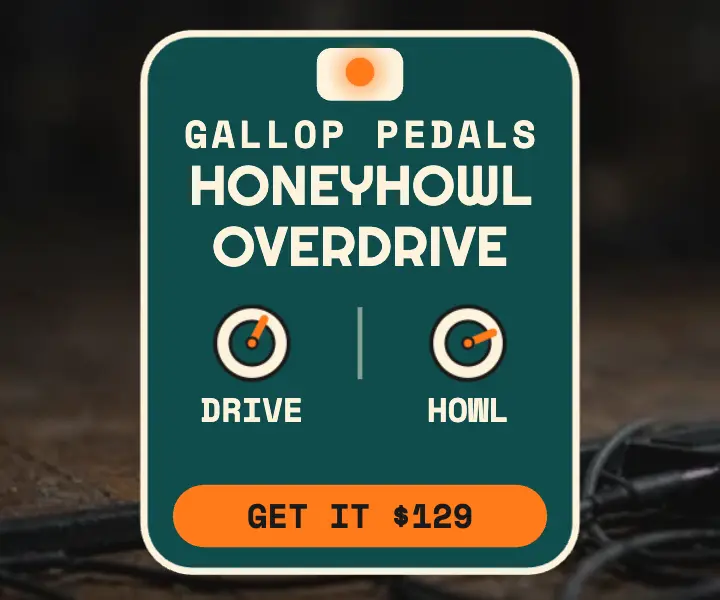 Honeyhowl overdrive pedal sale ad template