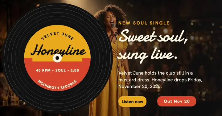 Velvet June Honeyline single record post template
