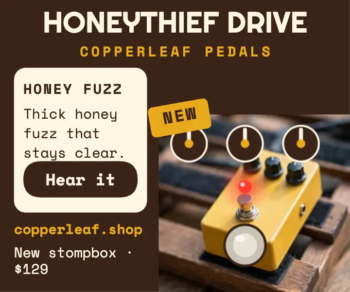 Honeythief Drive pedal ad template