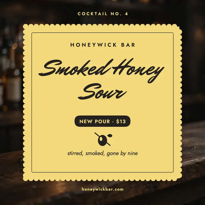 Honeywick Bar smoked honey sour post template