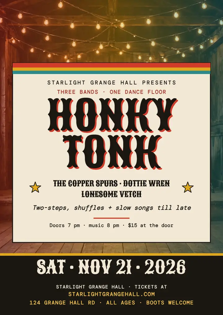 Honky-tonk three-band night flyer template