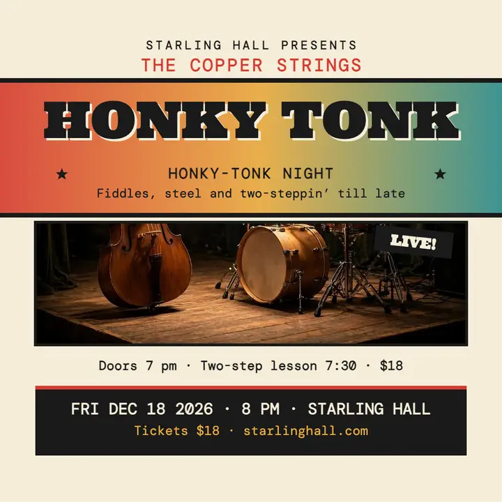 Copper Strings honky tonk poster template