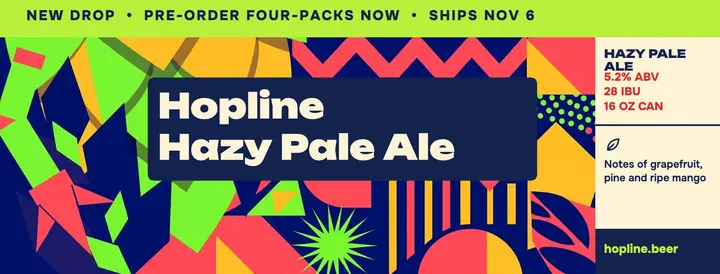 Hopline hazy pale ale pre-order cover template