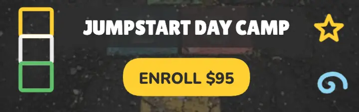 Jumpstart Day Camp hopscotch banner template