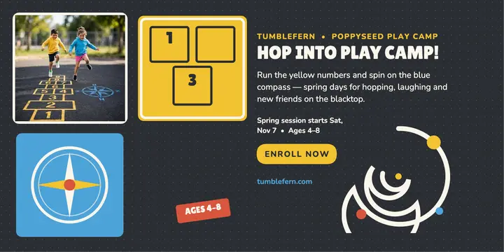 Poppyseed Play Camp hopscotch post template