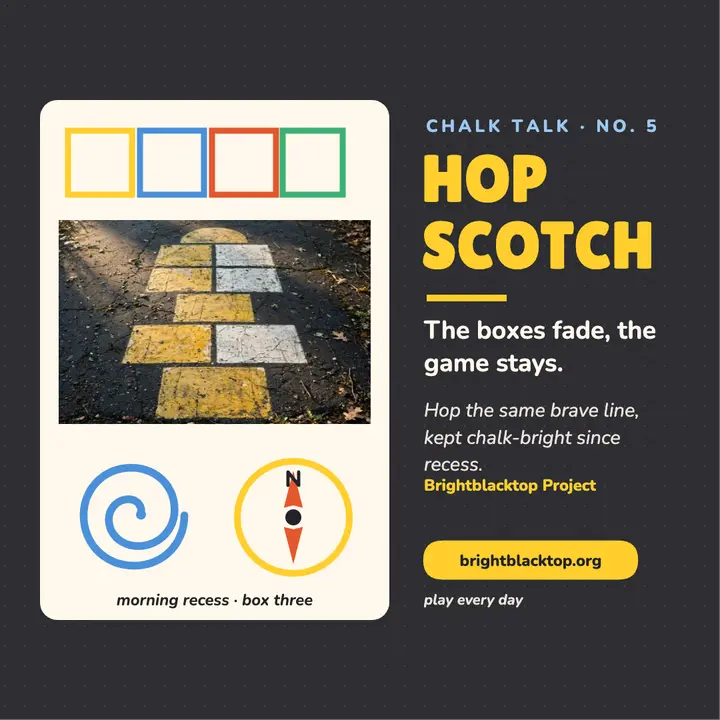 Hopscotch playground quote post template