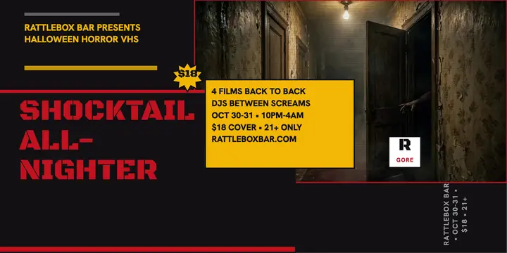 Shocktail horror all-nighter bar post: halloween horror night post template