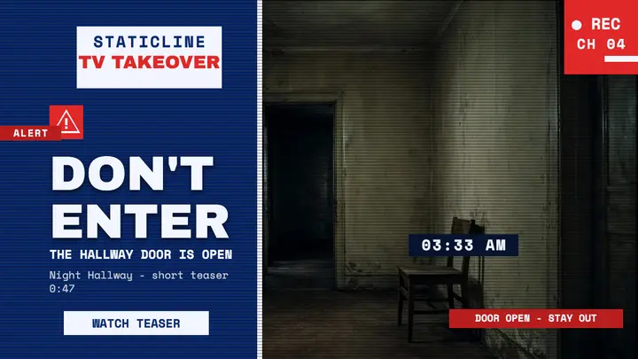 Staticline night hallway alert teaser template