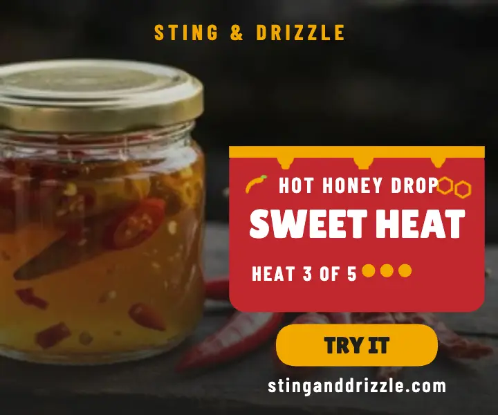 Sting and Drizzle hot honey drop ad template