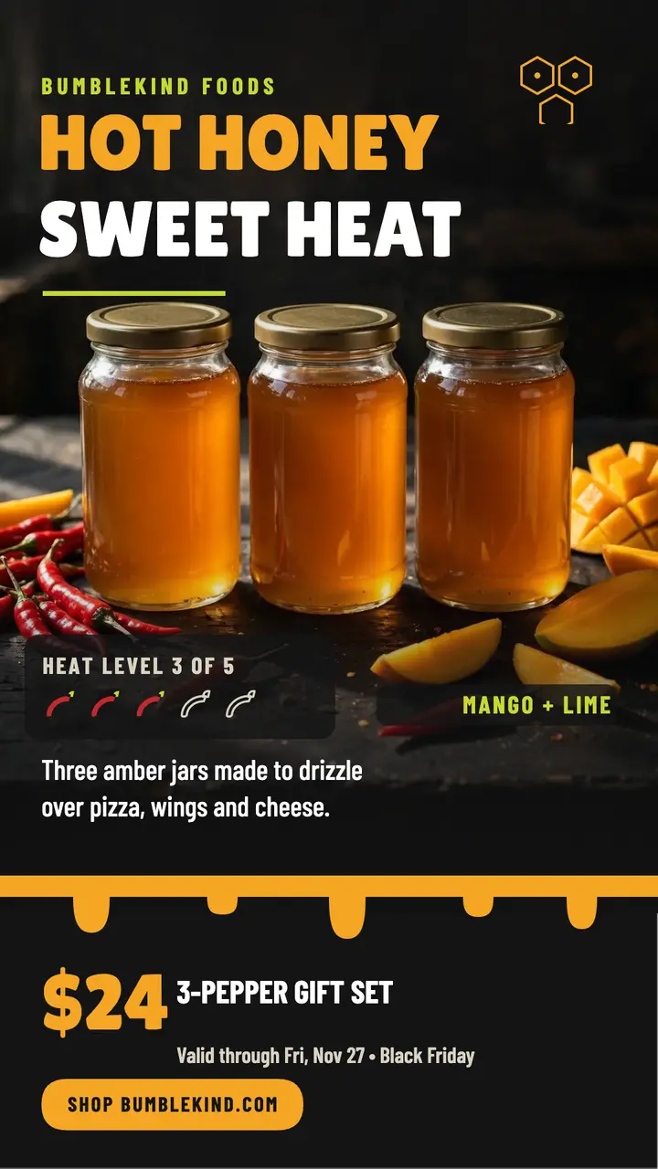 Bumblekind hot honey gift set sale story template